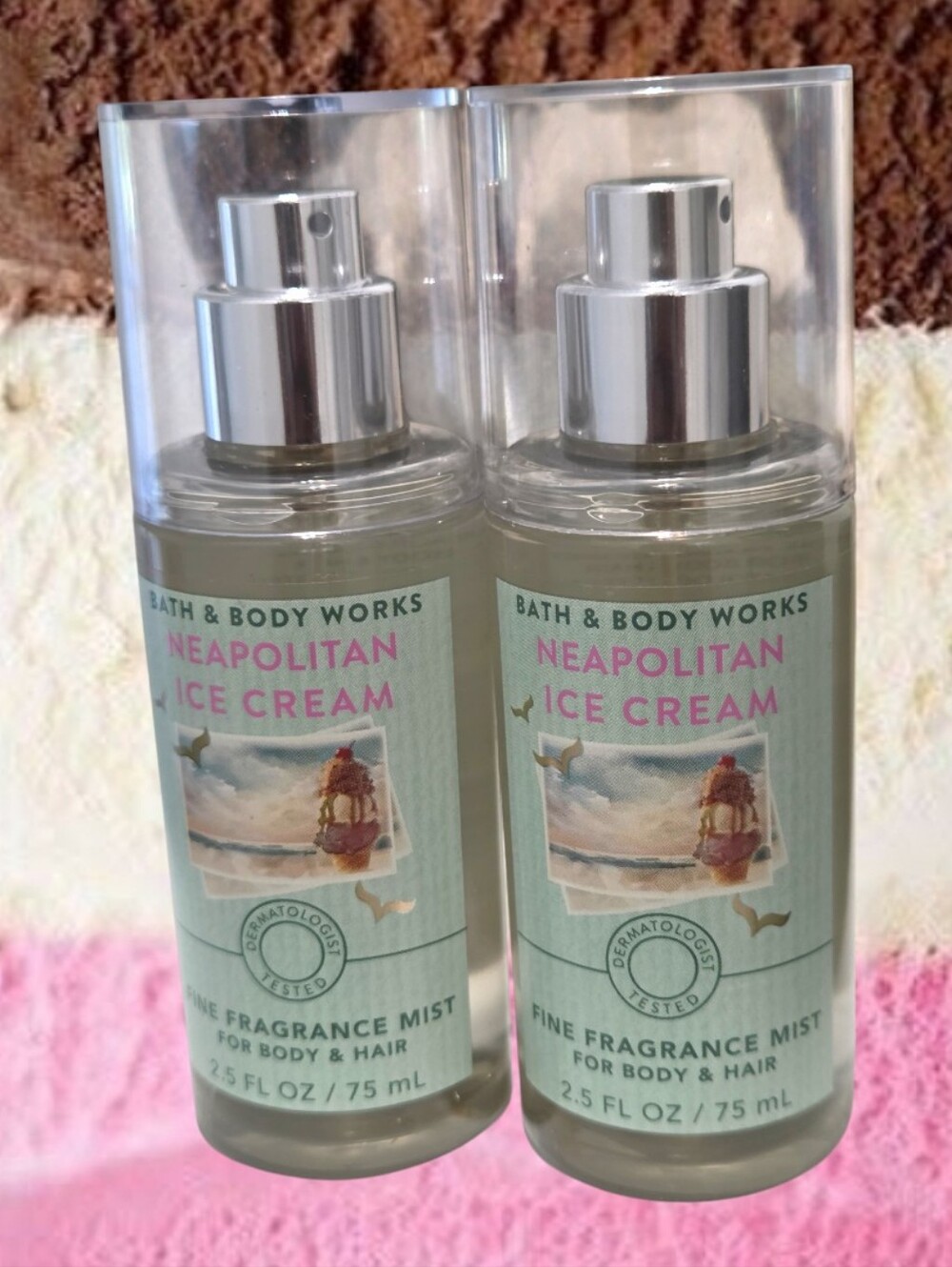 Bath & Body Works Ladie's Neapolitan Ice Cream Fine Fragrance Mist Set